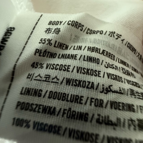 A&F Linen Blend Puff Sleeve Mini Dress - Picture 5 of 5